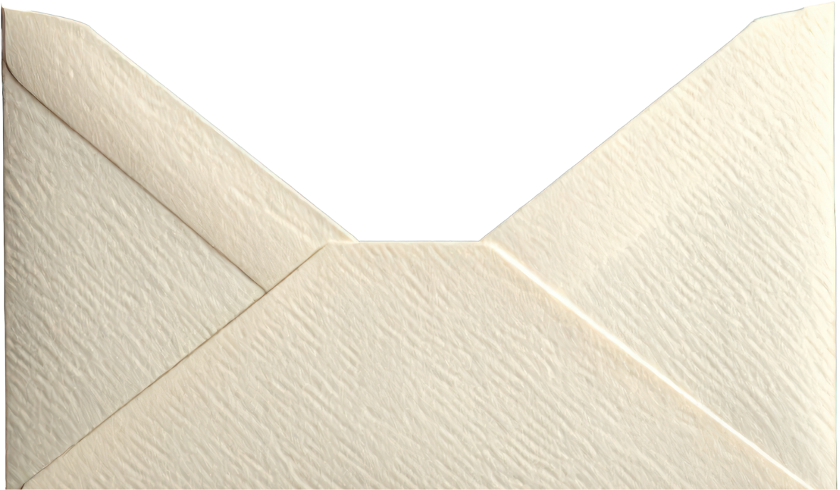 Front of the opened envelope